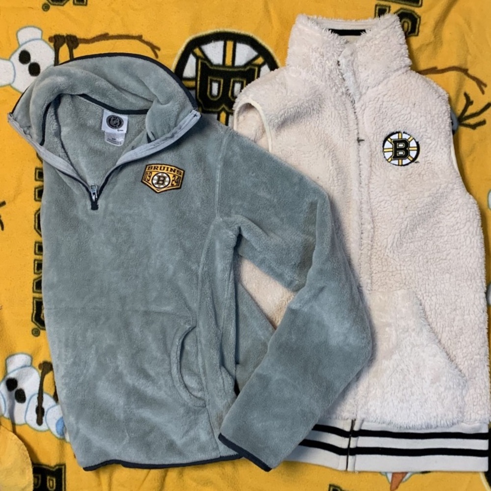🐻 Boston bruins vest and pullover fleece women’s